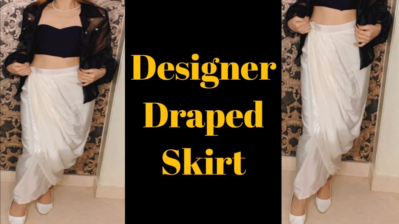 How to make Draping Skirt/Dhoti Skirt Cutting & Stitching