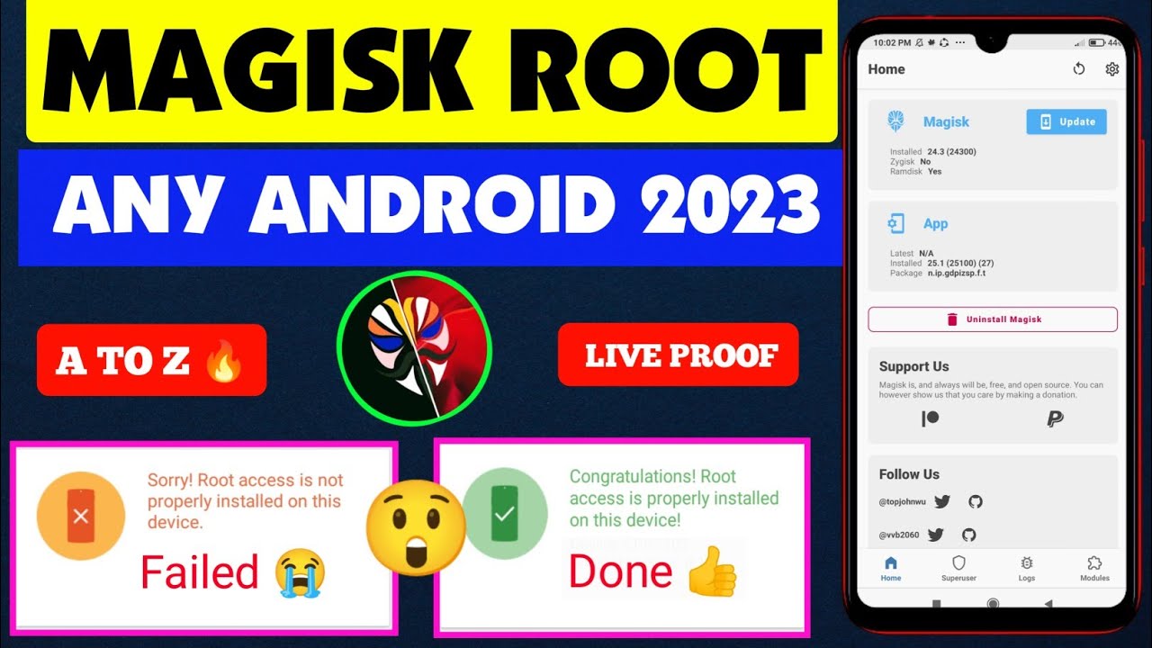 Magisk Root Any Android 2023 || 100% Working Method Without Computer || Bugjaeger Root 🔥 No Kingroot