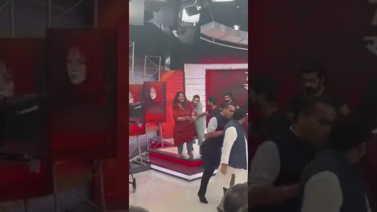 islamia professor shoaib jamai beaten abused muslim woman panellist subuhi khan tv debate