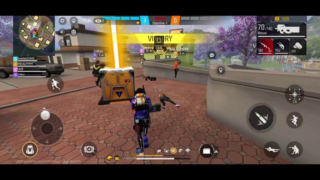 Free Fire Gameplay 1 - CS Battles Rankup for gold rank 