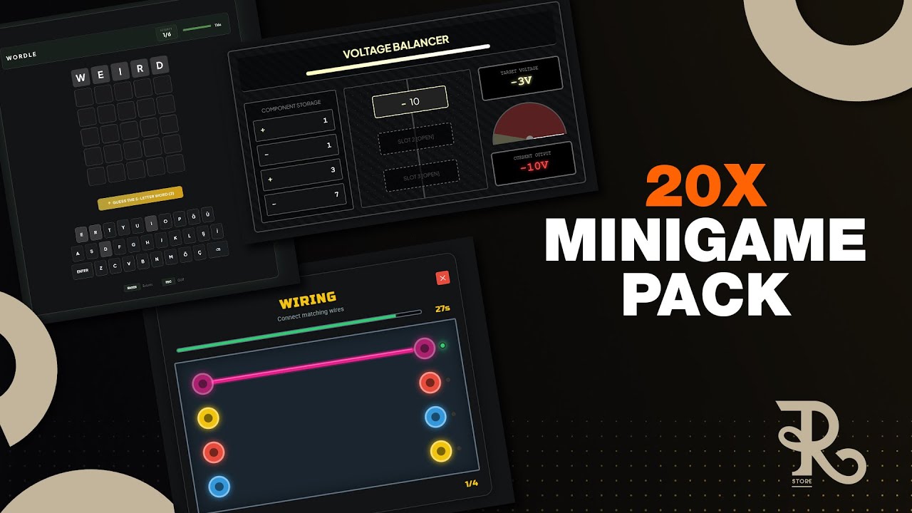 [SCRIPT] 20x Minigames Pack &ndash; Interactive Challenges | GTA 5, FiveM