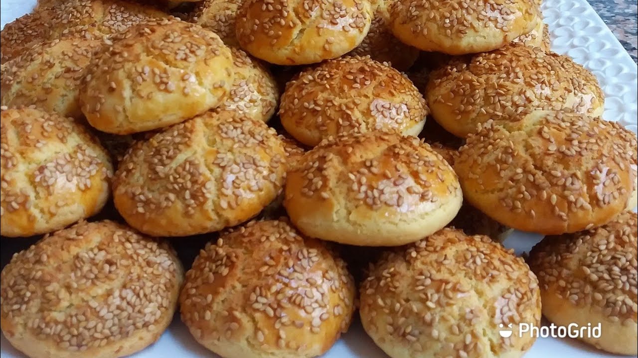 حلوة ناس زمان👌 حلويات الزمن الجميل غريبة مفكعة مدهونة بالبيض وزنجلان بطريقة أمي الواليدة ست الحبايب