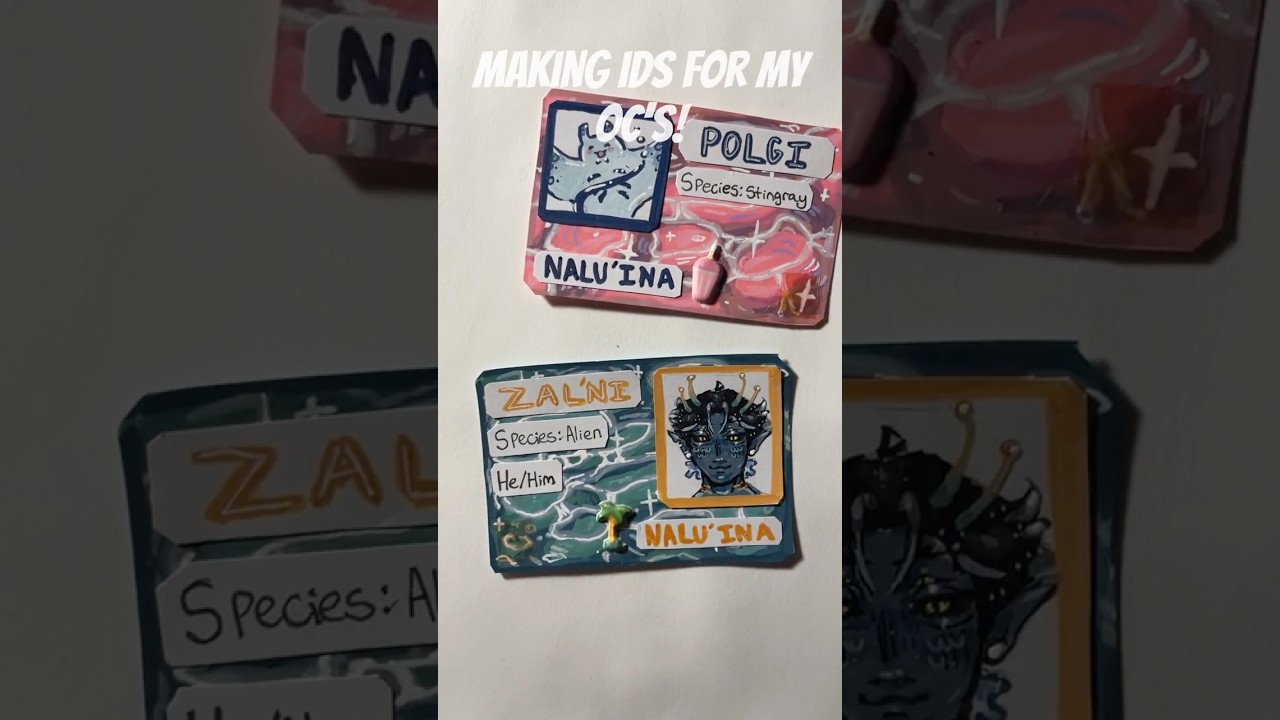 How I made ID cards for my ocs! #oc #ocartist #artandcraft #art #drawing #cute