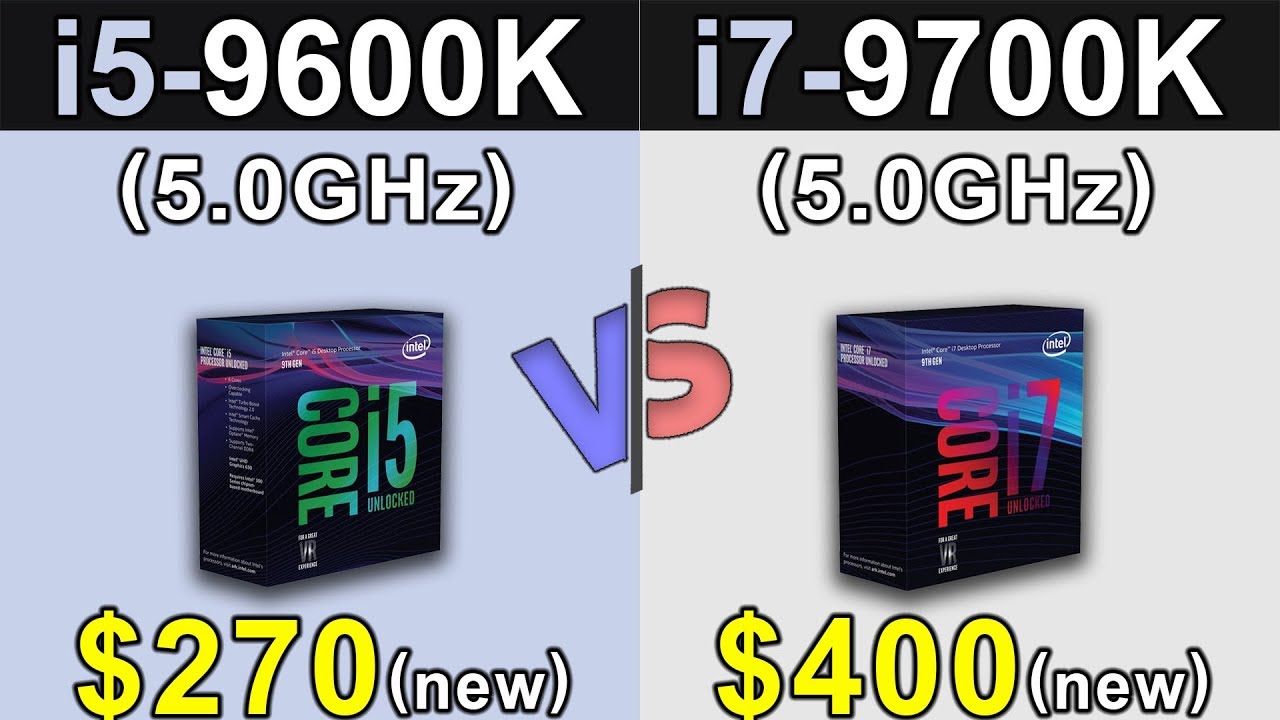 i5-9600K (5.0GHz) Vs. i7-9700K (5.0GHz) | 1080p and  1440p | New Games Benchmarks