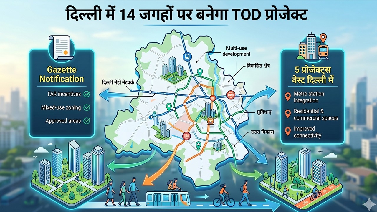 Transit Oriented Development in Delhi🔥14 TOD projects in Delhi🔥Mixed land use🔥DDA upcoming projects