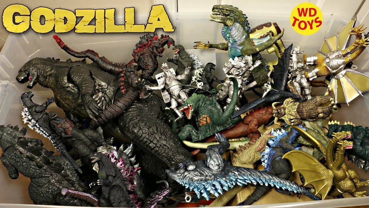 гигантская коробка Godzilla Surprise Toys 50 Gallon Action Figs против Jurassic Park WD Toys