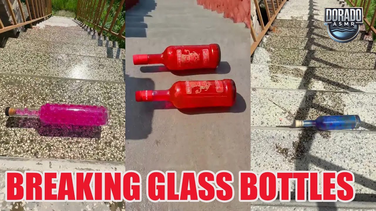 Breaking Glass Bottles & Balloon Drops 🎈💦 Crushing of Crunchy & Soft Things! #satisfying #asmr