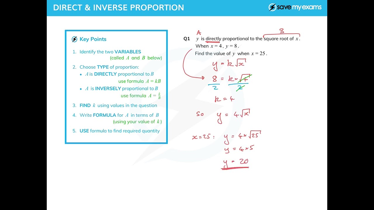 Direct & Inverse Proportion Explained (with example Qs) - IGCSE and GCSE Maths