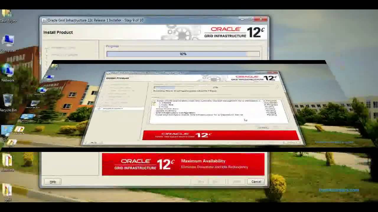 Install oracle 12C grid infrastructure for a standalone server on windows 7