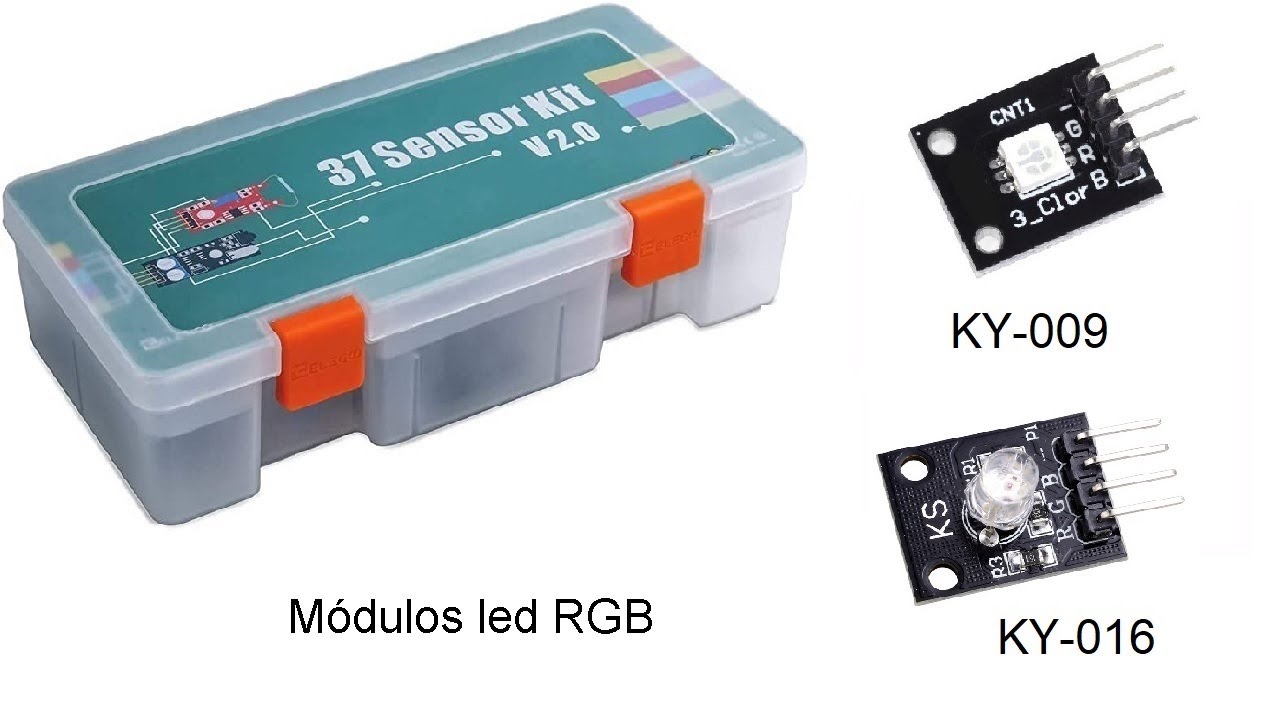 ELEGOO 🎯. SK 110: MÓDULOS LED RGB SMD (KY-009) Y LED RGB (KY-016).