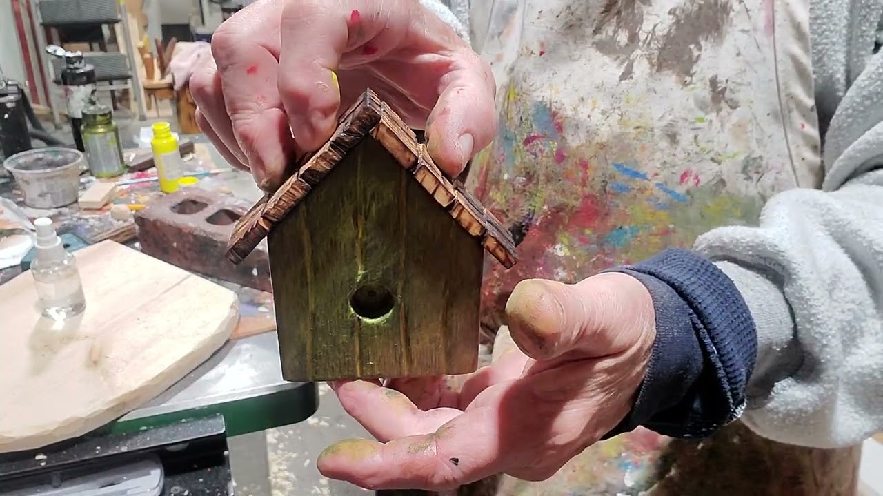 Working and painting on a new snowman