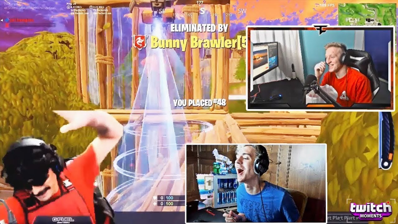 Tfue and Ninja React to Fortnite Funny Moments TOGETHER! (Twitch Moments Reaction)