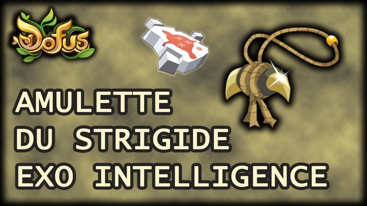 AMULETTE DU STRIGIDE EXO INTELLIGENCE - FORGEMAGIE - 12/10/2022 - Gryfox [DOFUS]