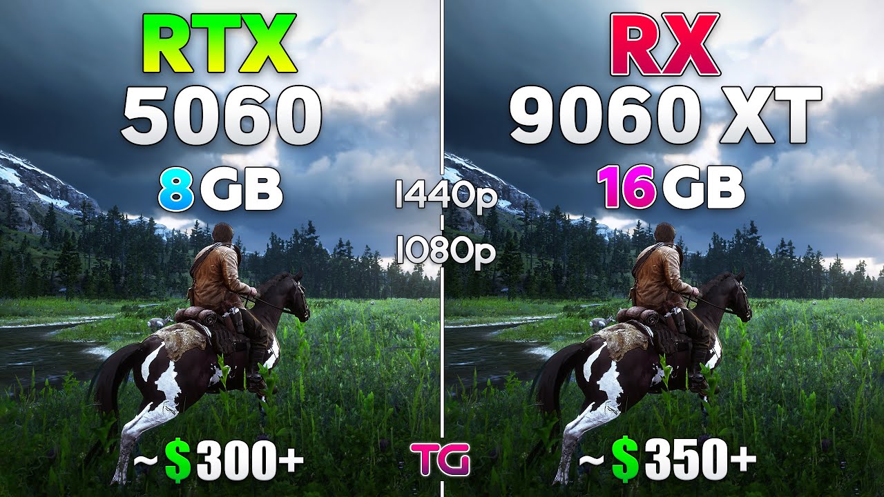 RTX 5060 8GB vs RX 9060 XT 16GB - Test with New Drivers | 1080p & 1440p
