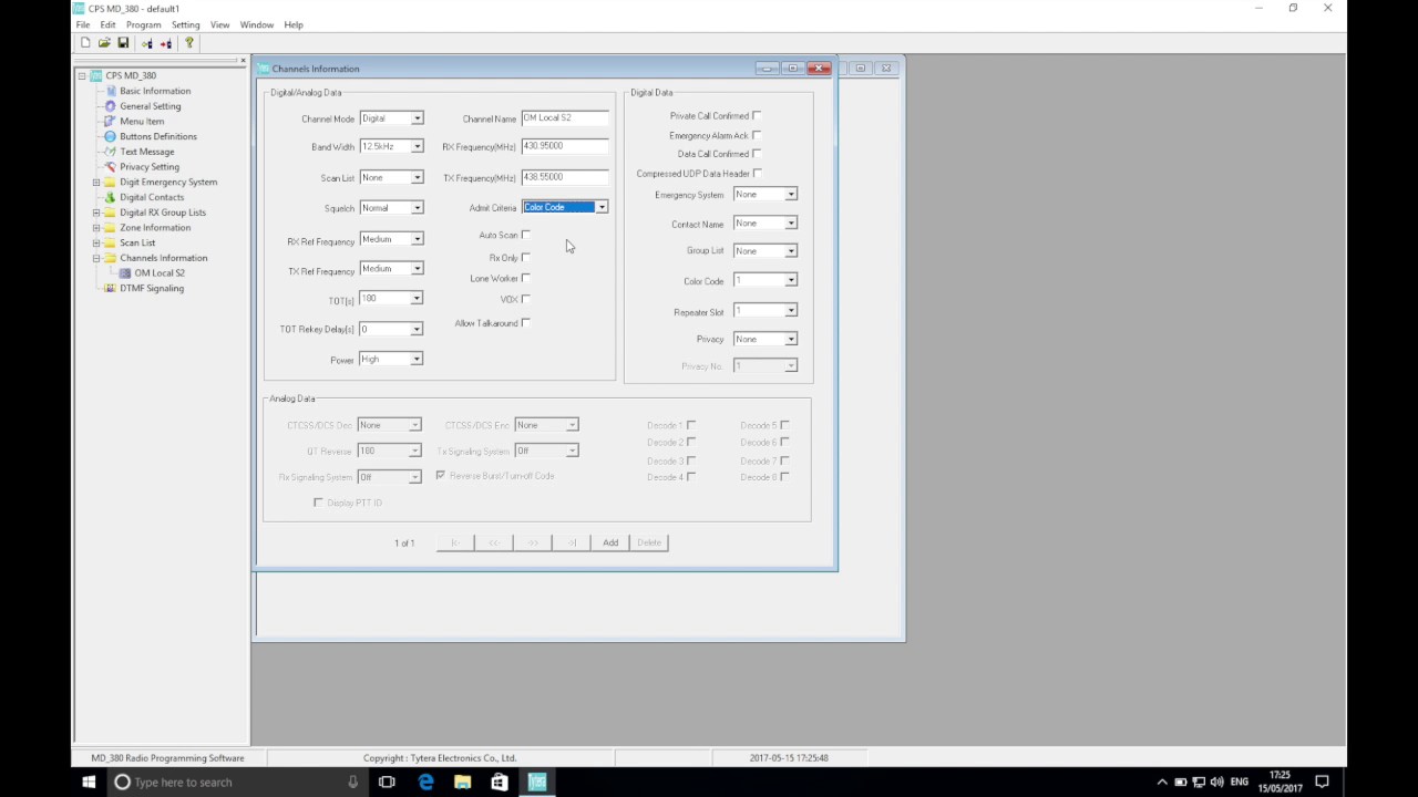 How to program the TYT MD 380 DMR Radio