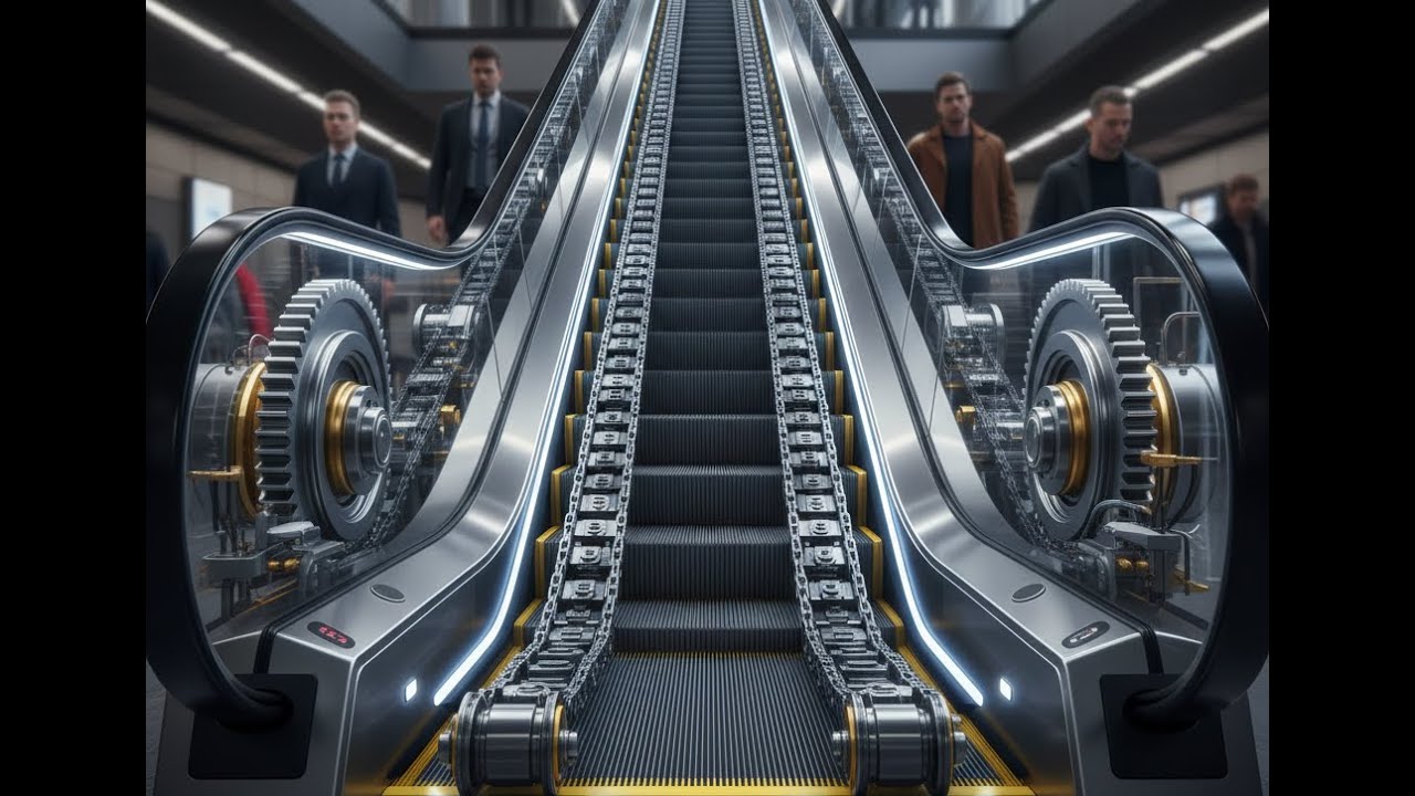 👉 Inside an Escalator ⚙️ 10,000 Moving Parts That Carry 13,000 People Every Hour! #engineering