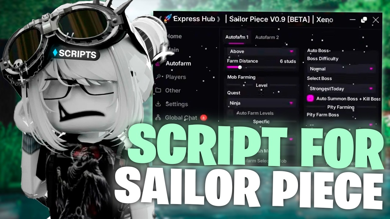 Sailor Piece Script (No Key) | Auto Farm, Infinite Tower, Dungeon, Kill Aura and More!