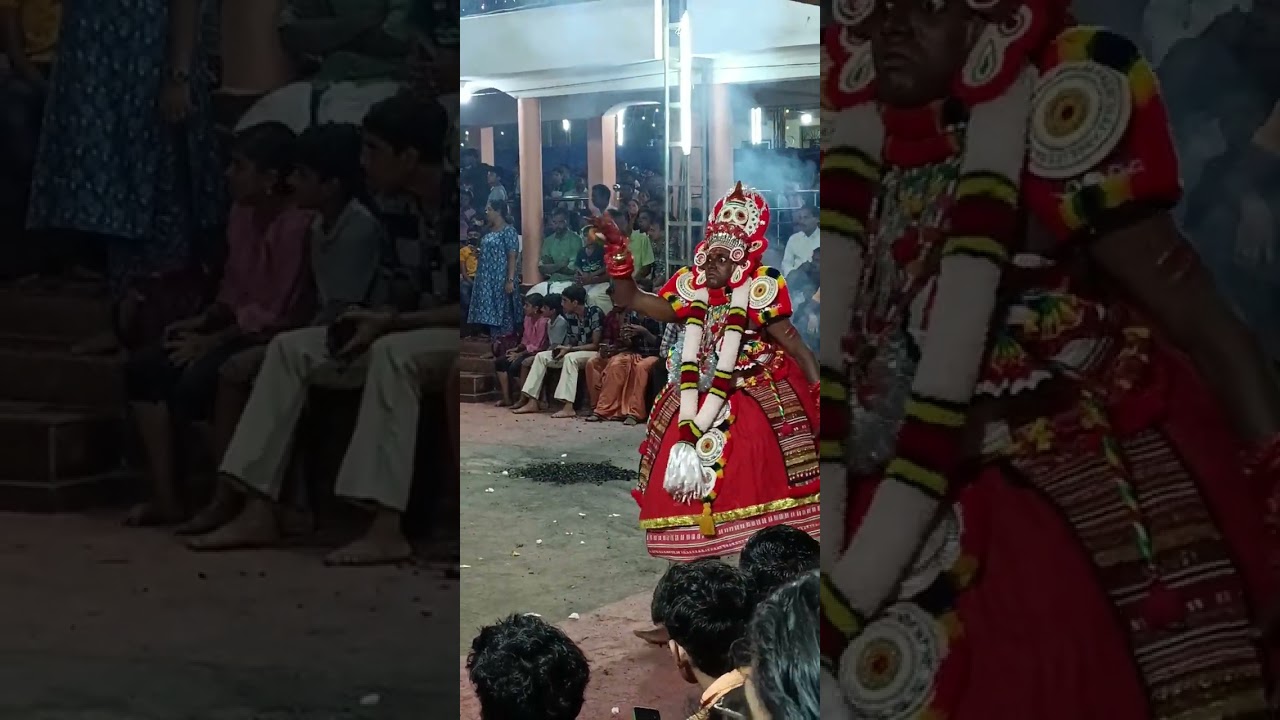 Eramam Ramapuram Puliroopakali temple.  എരമം രാമപുരം ശ്രീ പൂലിരൂപകാളി ക്ഷേത്രം കളിയാട്ടം (Apr 2023)
