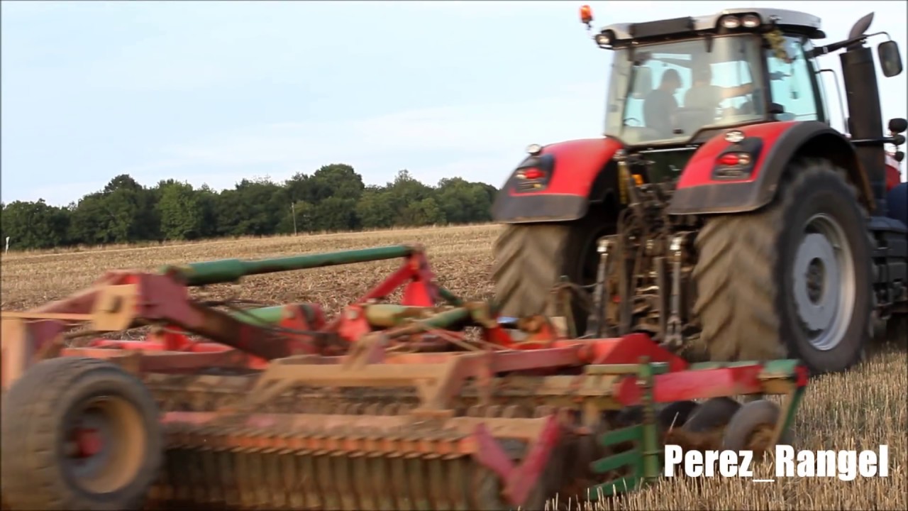 MASSEY FERGUSON 8660 & UNIA ARES 6M AT WORK ! DECHAUMAGE 2015 !