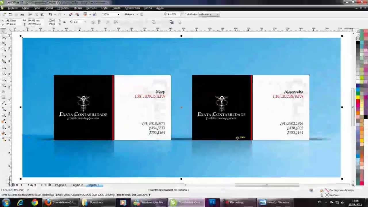 Design Cartão de visitas CorelDRAW X5