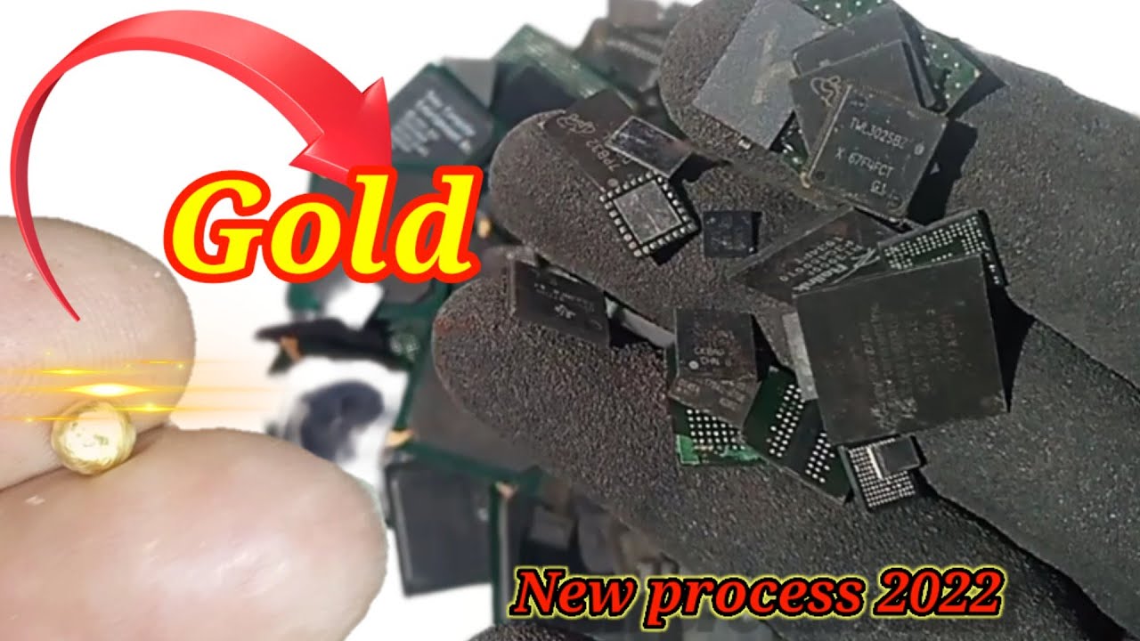 как получить золото из TINY WIRELESS CHIP и BGA чипов без кислот На первом этапе.