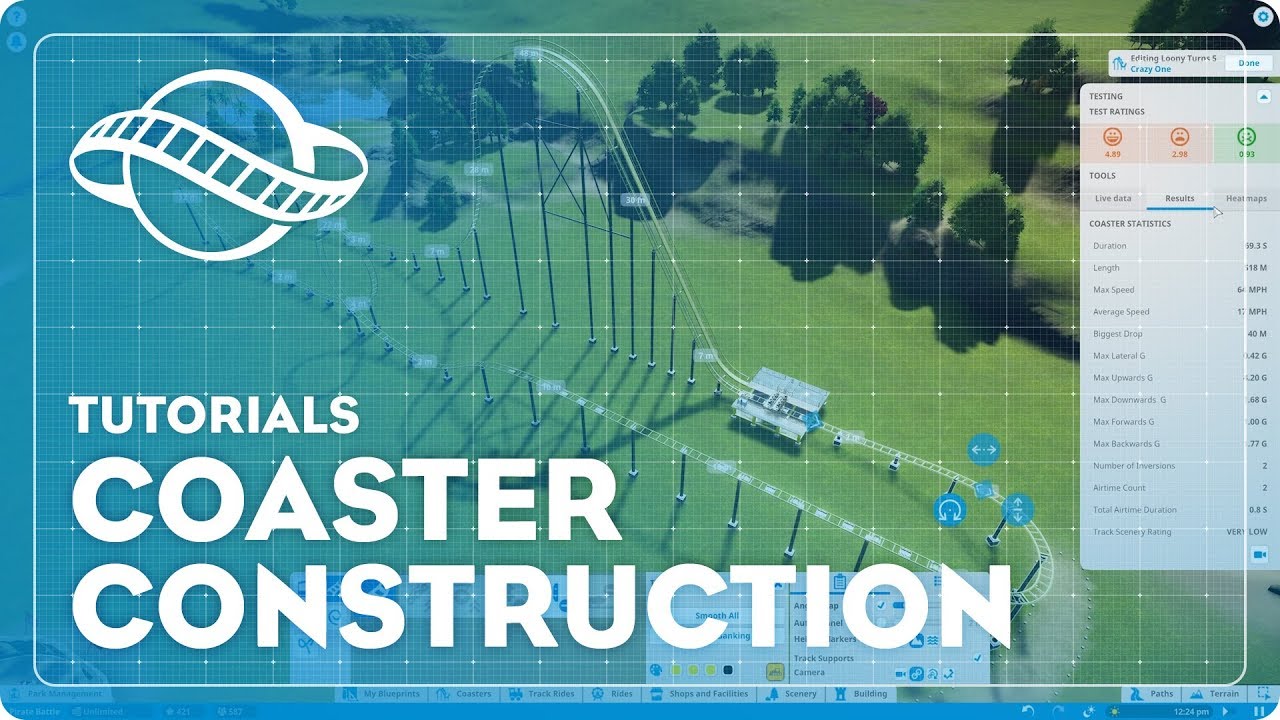 Planet Coaster Tutorial - Coaster Construction