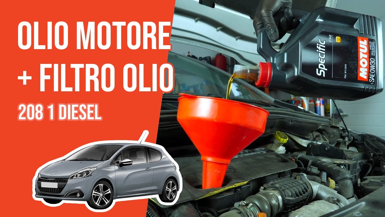 Cambio olio motore e filtro dell'olio PEUGEOT 208 1 1.6 BlueHDI 🛢