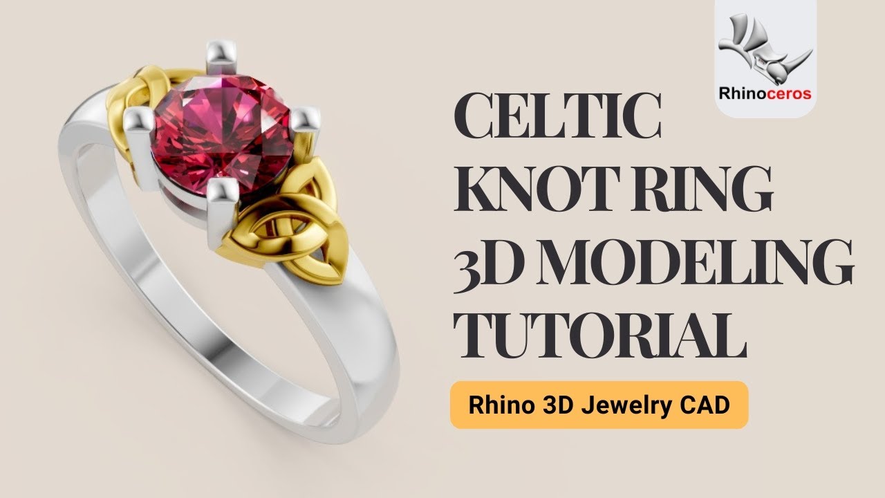 How to Model a Two-Tone Celtic Knot Ring in Rhino 3D – Jewelry CAD Tutorial #517