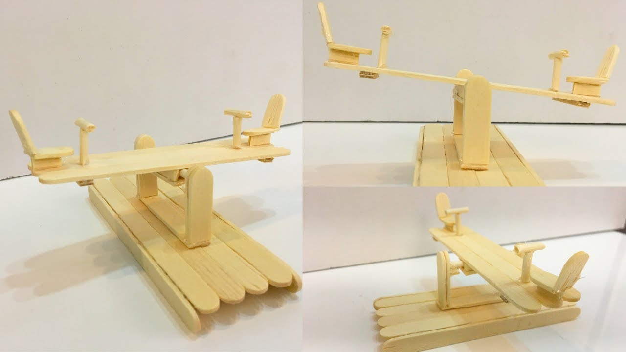 Creative Crafting: How to Make a Seesaw Using Popsicle Sticks | DIY Craft & Art