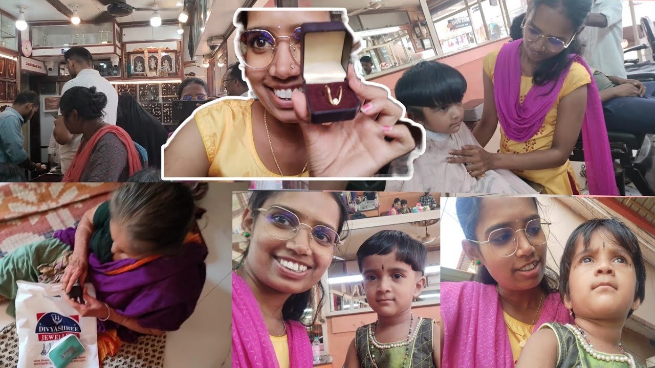 Akka na lekad bangar gift yenk 😍 kashvi na hair cut 😍