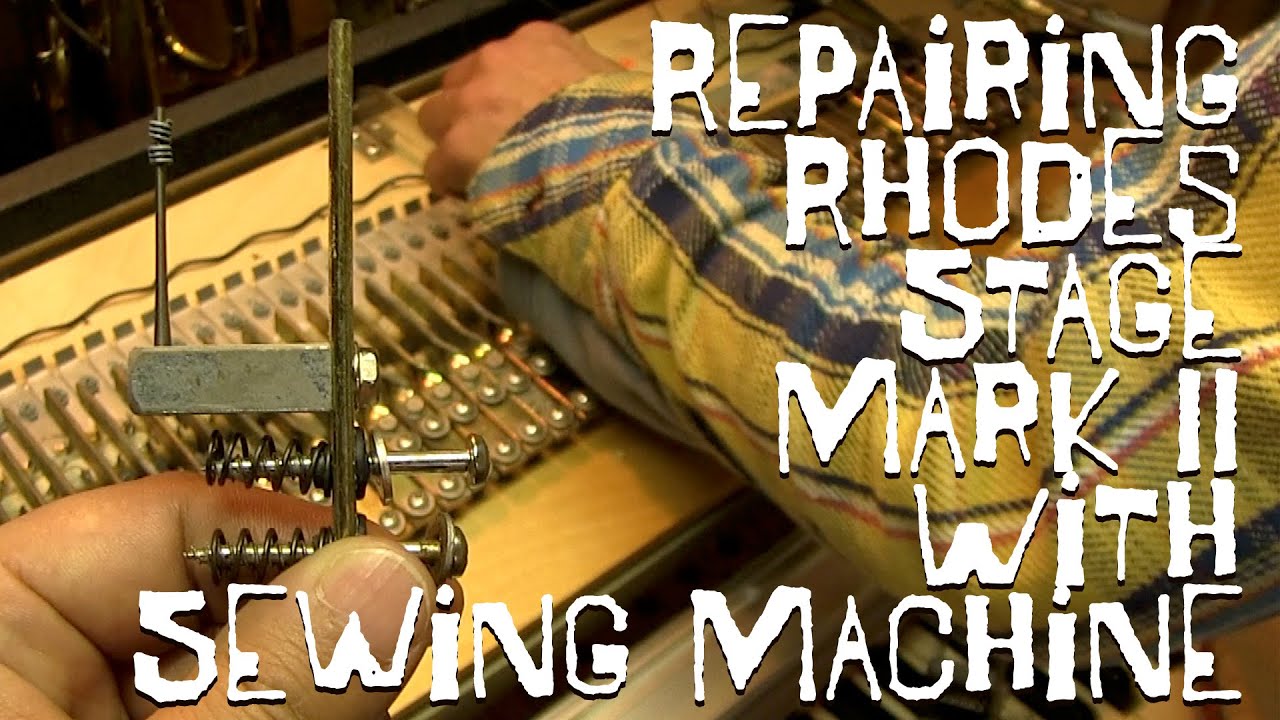 Repairing Rhodes Stage Mark II With Sewing Machine ミシンを使ってローズ・ピアノの修理【ヴィンテージ・エレピ】