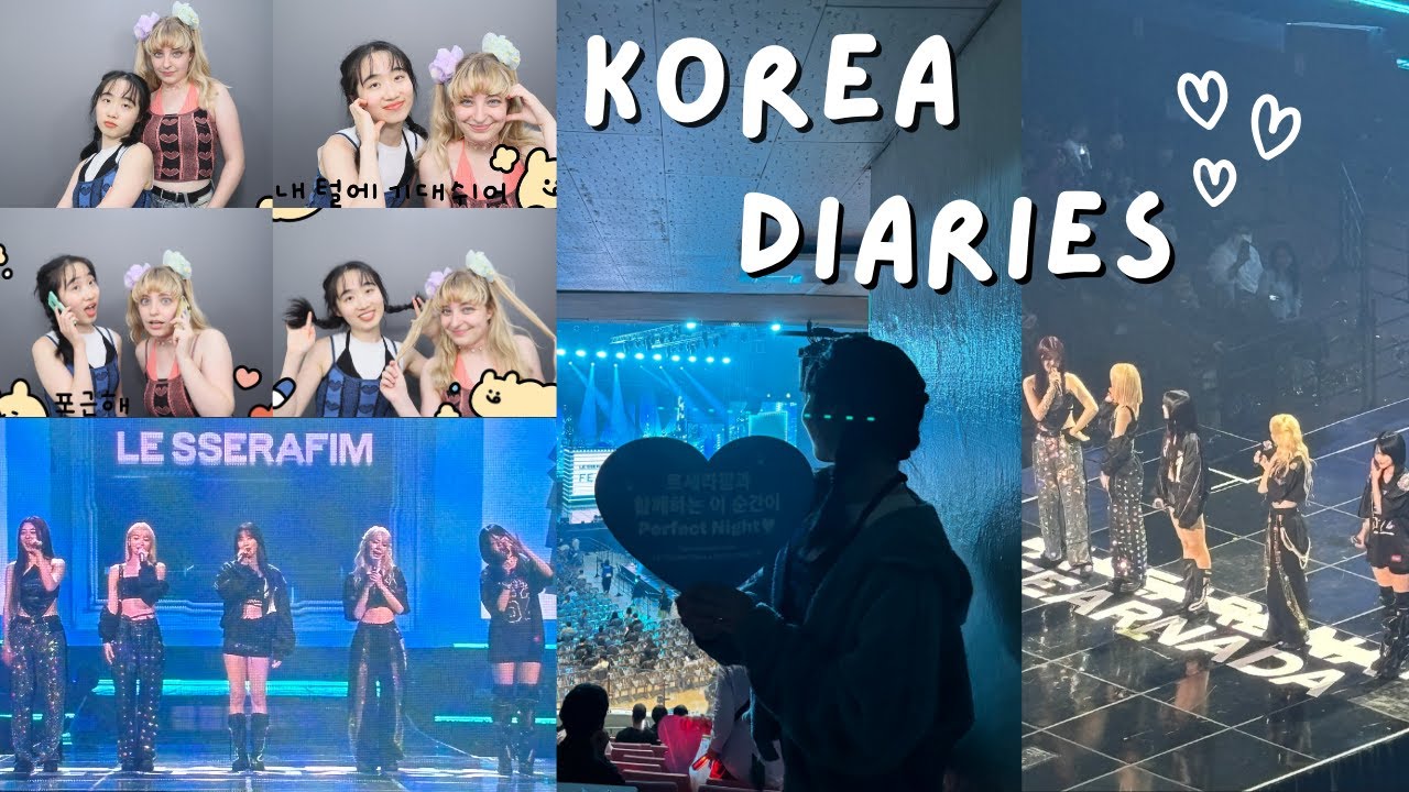 le sserafim concert | korea diaries 🇰🇷 | photo booths, myeongdong, hongdae, shopping in seoul