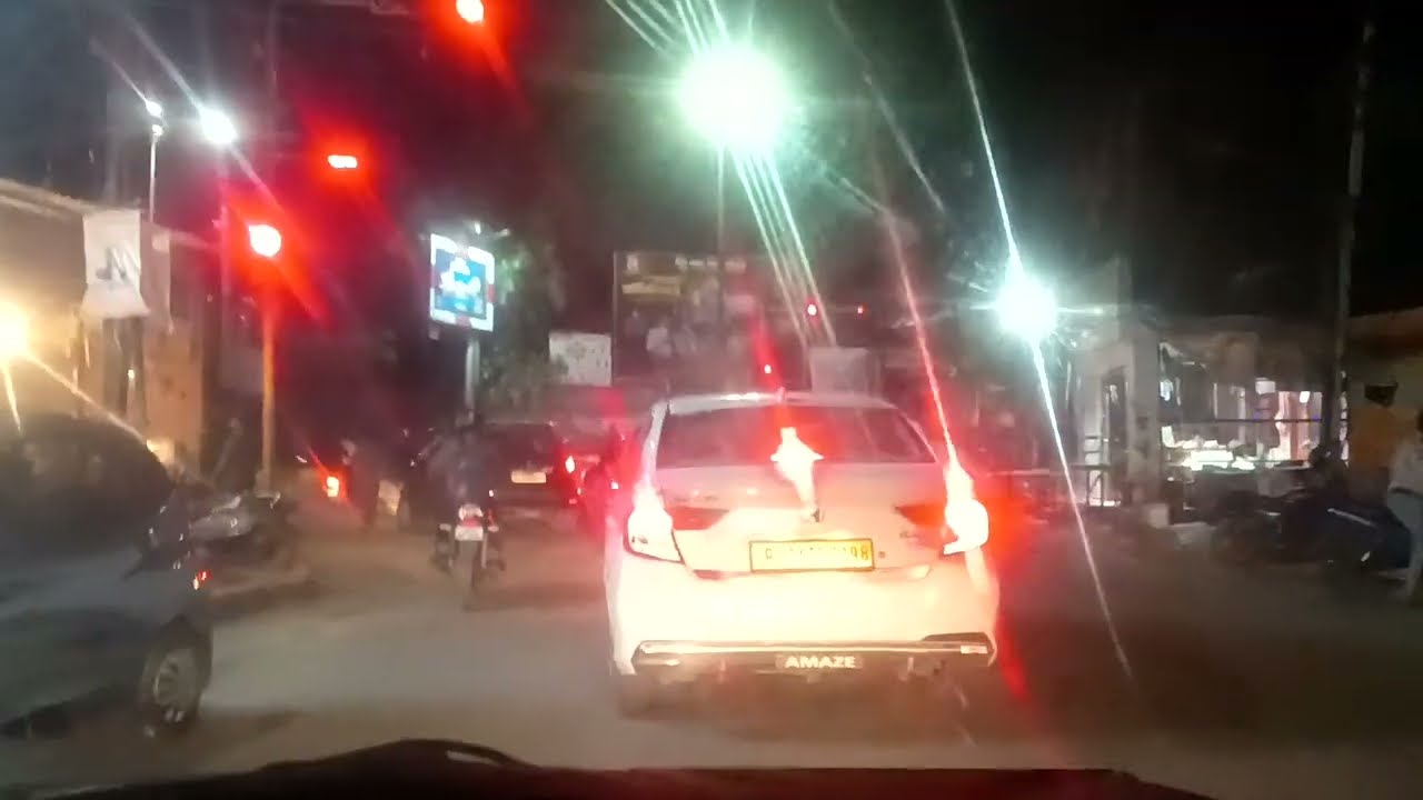 🚦Night drive with red light signal |  oh my God बाल बाल बच्चे ❌ #car Driving Kaise Kare | Night Car 