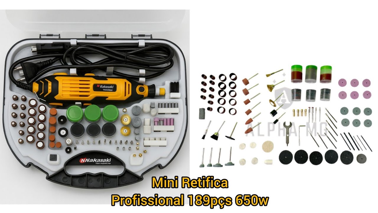 Mini Retifica Profissional 189pçs 650w Nakasaki