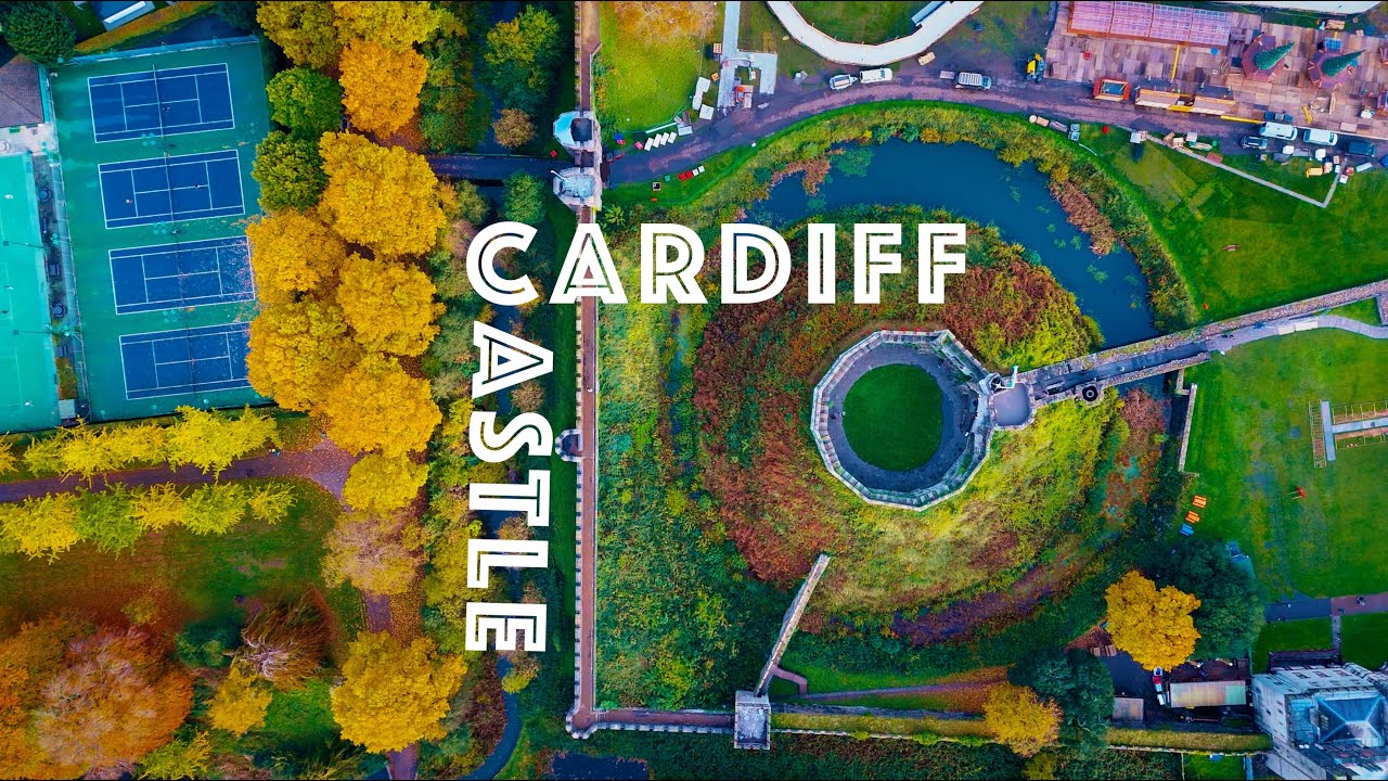 Cardiff Castle in Autumn | 4K Drone Showreel Over Stunning Fall Foliage