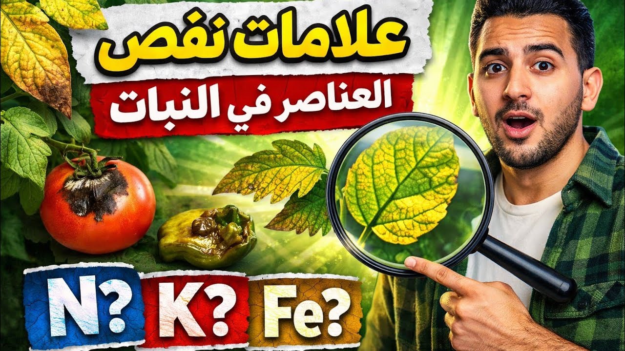 علامات نقص العناصر في النبات