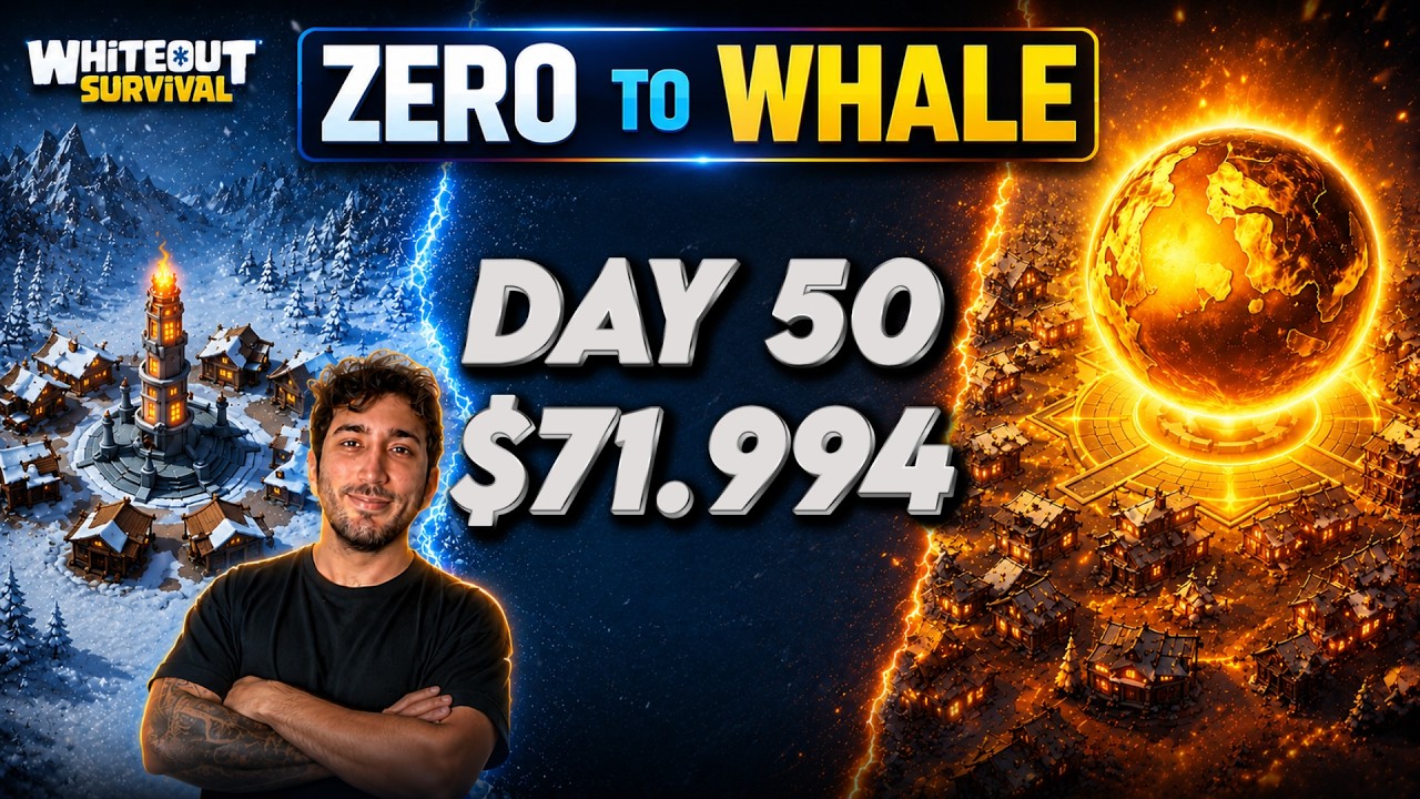С НУЛЯ ДО КИТА #1 &mdash; 50-Й ДЕНЬ | Потрачено $71 994! &mdash; Whiteout Survival
