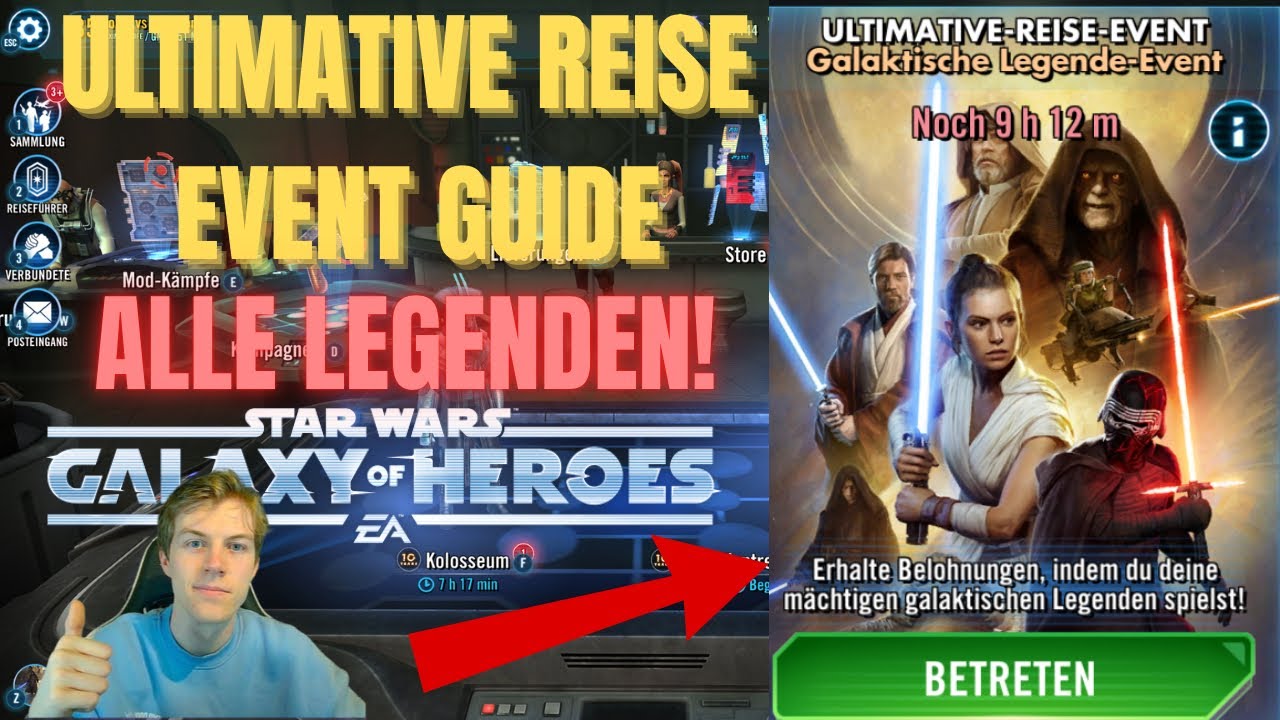 Ultimative Reise Event Guide in SWGOH - Alle Legenden | Galaktische Legenden Event Guide Deutsch