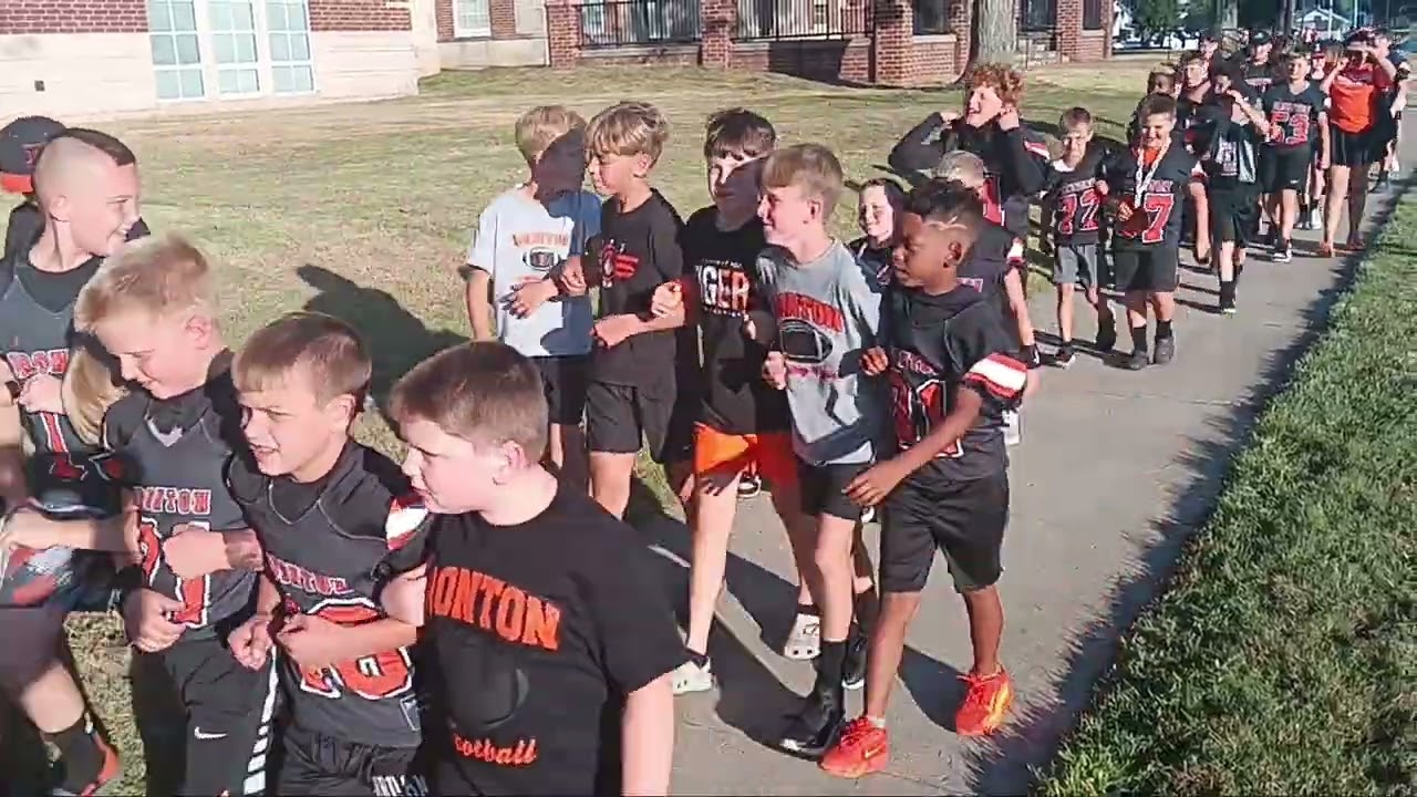 The first Champions' Walk of the 2025 football season at Ironton's Tanks Memorial Stadium.  