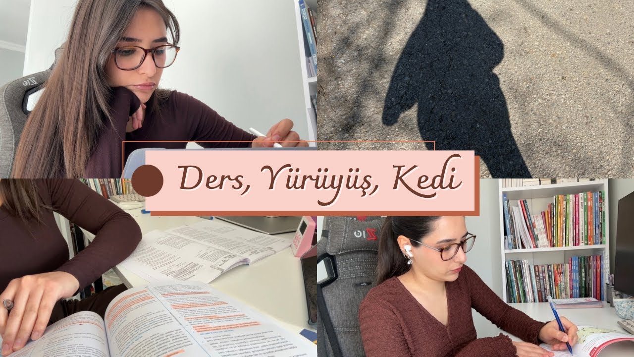 Benimle Bir Gün | AGS, Ders Çalışma, Yürüyüş ve Kedimle Oyun #ags #kpss
