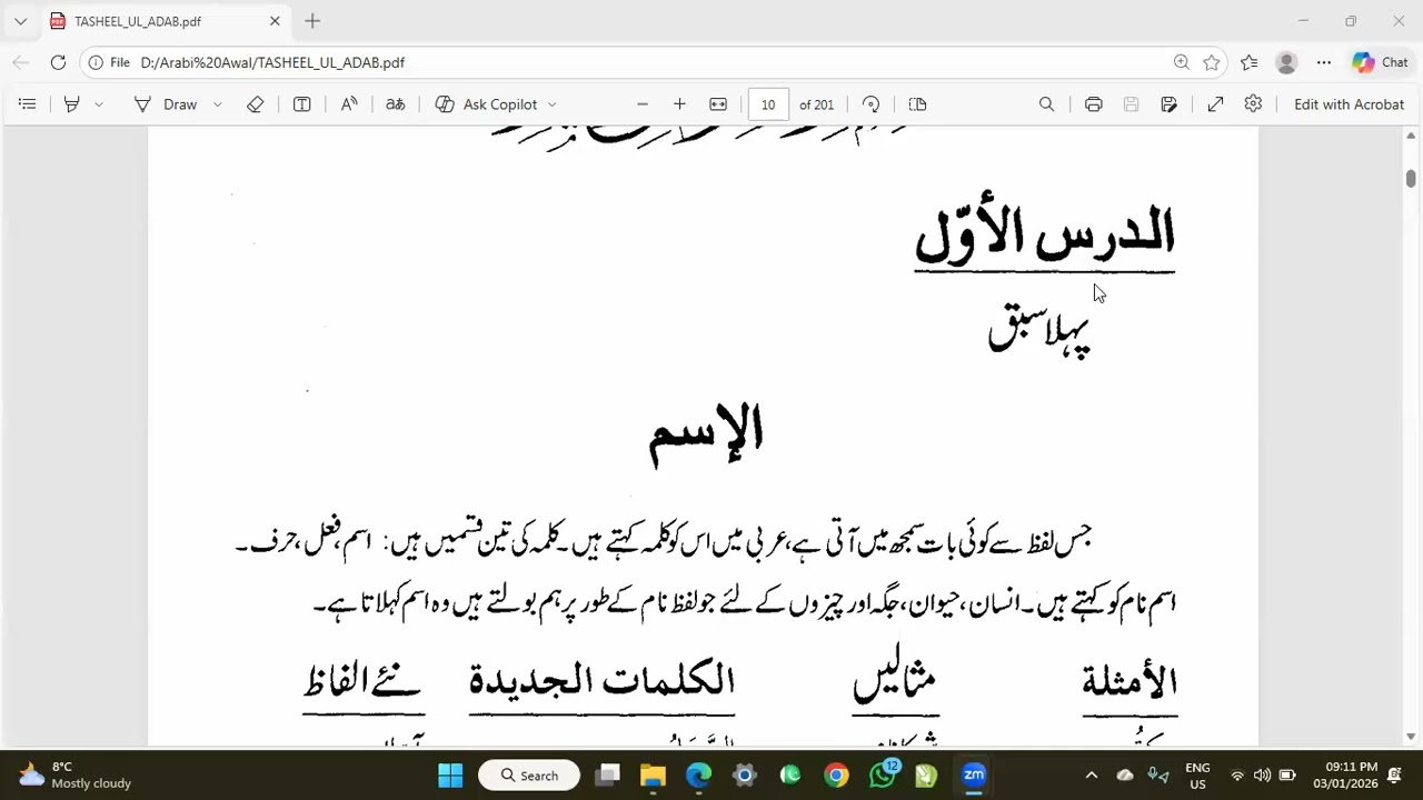 Tasheel ul Adab 01 | تسھییل الادب