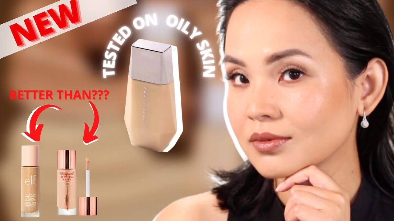 Fenty Beauty Eaze Drop Lit -  Glow Enhancer Taffy Topaz Review & Comparisons| TESTED ON OILY SKIN