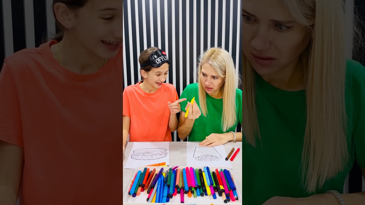 3 Marker Challenge 🍔🍟😳🫣😅 