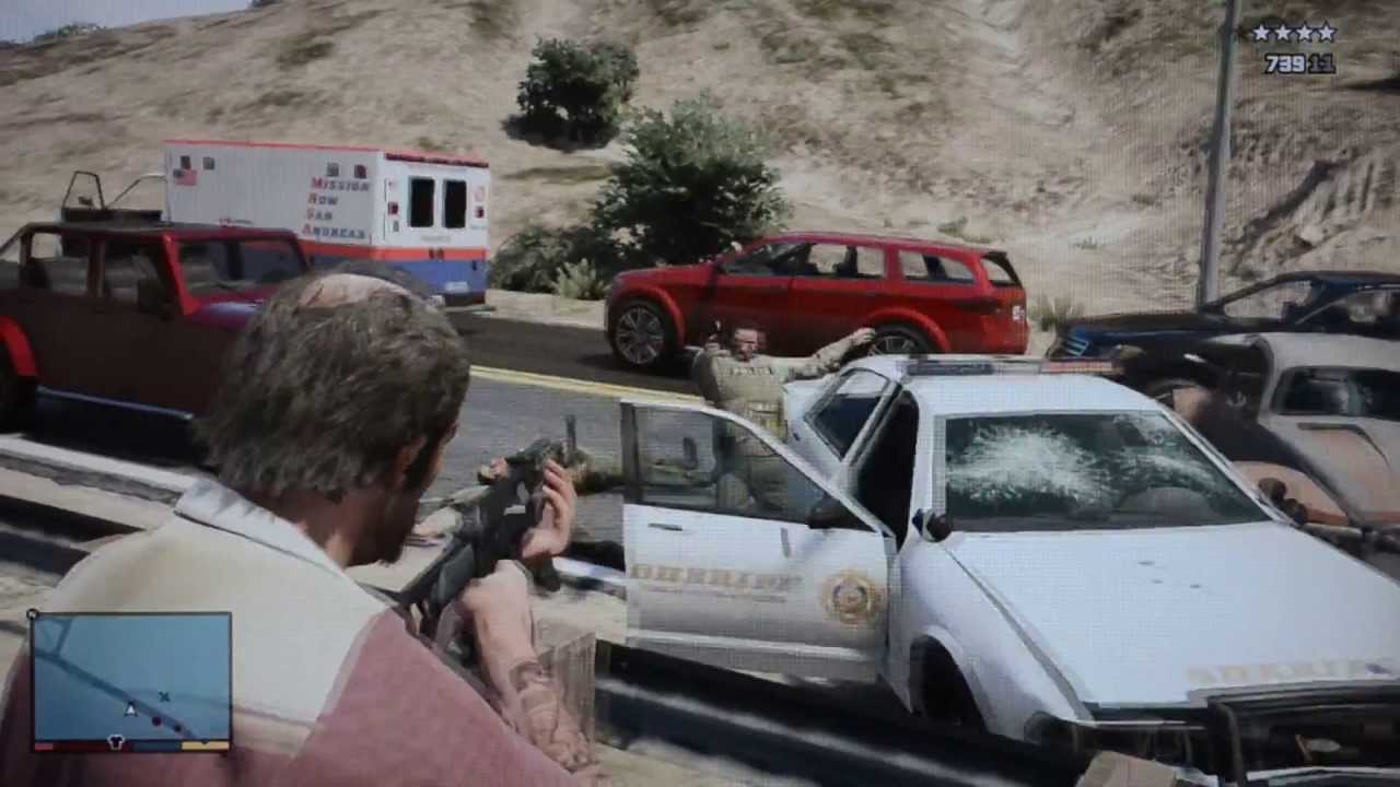 Shootout at Rex's Diner! Grand Theft Auto 5
