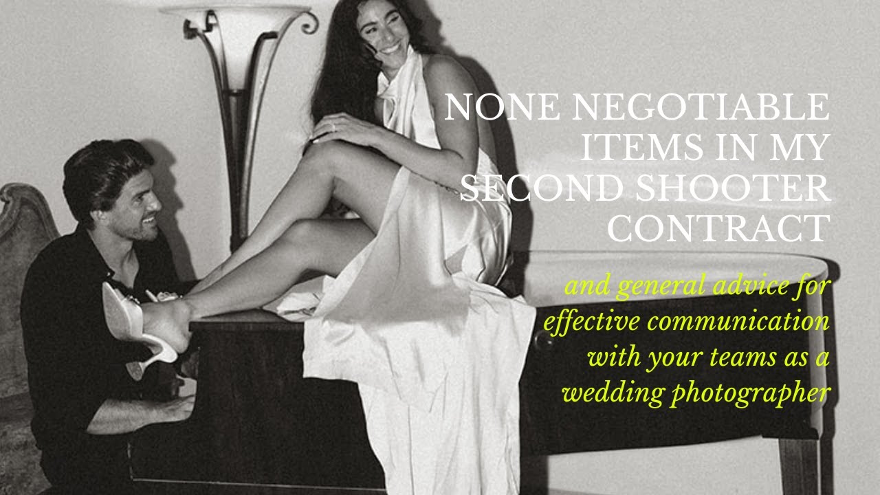 Join me as we explore second shooter contracts ~ Essential tips for wedding photographers