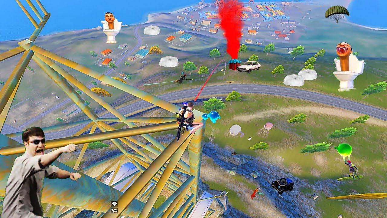 TOWER CAMPER 1000 IQ 😱😂 Pubg Mobile Trolling Cutes 🤣