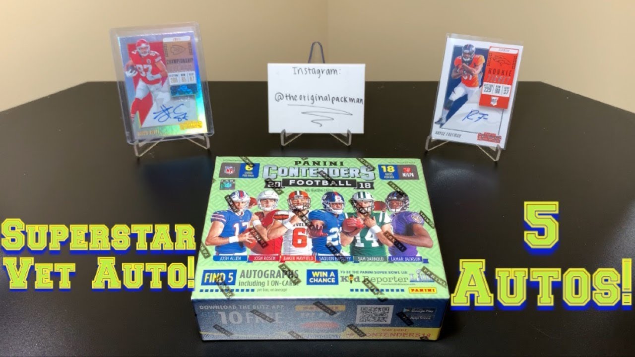 2018 Panini Contenders Football Hobby Box Break #2 - Superstar Vet Auto!