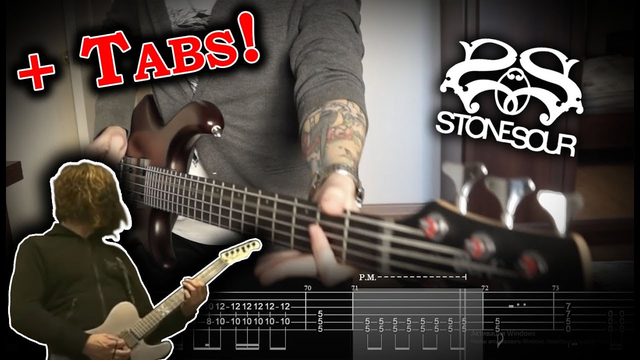 Stone Sour - Inhale (Bass & Guitar Cover w/Jim Root Live Tabs)