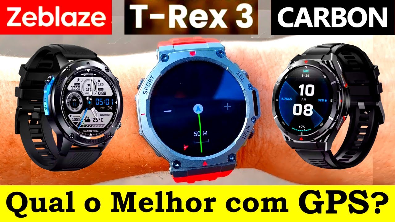 T-REX 3, CARBON ATLAS OU ZEBLAZE STRATOS 2 ULTRA? TESTE DE GPS E MONITORAMENTO DO SONO! 