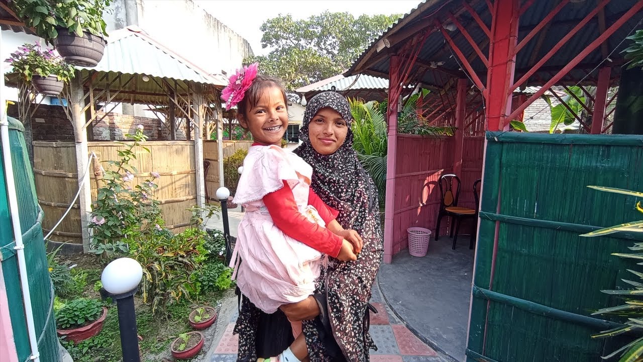 জুই ও নাজিফাকে নিয়ে আজ একটু ঘুরাঘুরি করলাম । village life with jui